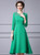 Green Long Sleeve Appliques Mother Of The Bride Dress