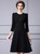 Black Long Sleeve Sequins Mother Of The Bride Dress