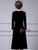 Black Velvet Long Sleeve Mother Of The Bride Dress