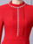 Red Long Sleeve Beading Pleats Mother Of The Bride Dress