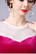 Fuchsia Velvet Long Sleeve Beading Mother Of The Bride Dress