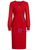 Red Long Sleeve Crystal V-neck Mother Of The Bride Dress