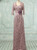 Trendy Floor Length Pink Lace Mother of the Bride Dresses Flowers Pearls