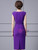 Sexy Purple Pleats Mother Of The Bride Dress