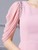 Pink Sheath Short Sleeve Beading Mother Of The Bride Dress