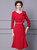 Sexy Red 3/4 Sleeve Beading Mother Of The Bride Dress