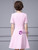 Pink Short Sleeve Pearls Mother Of the Brides Dress