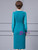 Lake Blue Long Sleeve Beading Mother Of The Bride Dress