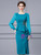 Lake Blue Long Sleeve Beading Mother Of The Bride Dress