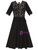 Black Lace Short Sleeve Mother Of The Bride Dress