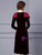 Burgundy Velvet Beading Pleats Mother Of The Bride Dress