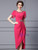 Red Short Sleeve Beading Mother Of The Bride Dress