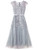 Gray Tulle Embroidery Mother Of The Bride Dress