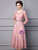 Pink Tulle Embroidery Short Sleeve Mother Of The Bride Dress