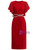 Red Beading Pleats Mother Of The Bride Dress