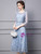 Blue Tulle Embroidery Lace Mother Of The Bride Dress