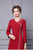 Long Sleeve Split Beading Mother Of The Bride Dress