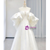 Simple White Satin Sweetheart Wedding Dress
