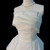 A-Line White Strapless Pleats Wedding Dress