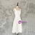 Simple White Square Neck Short Wedding Dress