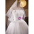 Vintage White Tulle Off the Shoulder Pearls Wedding Dress