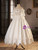 White Satin Lace Off the Shoulder Puff Sleeve Wedding Dress