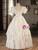 White Satin Lace Short Sleeve Wedding Dress