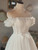 White Hi Lo Tulle Off the Shoulder Wedding Dress