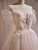 Ivory Tulle Sequins Pleats Wedding Dress