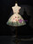 Champagne Tulle Flower Leaf Homecoming Dress