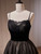 Black Tulle Lace Spaghetti Straps Homecoming Dress