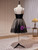 Black Tulle Lace Spaghetti Straps Homecoming Dress