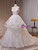 White Tulle Double Straps Pearls Wedding Dress