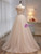 Ivory Tulle Spaghetti Straps Pleats Flower Wedding Dress