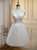Ivory White Tulle Lace Homecoming Dress