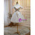 Ivory White Tulle Appliques Beading Homecoming Dress