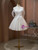 Ivory Tulle Spaghetti Straps Homecoming Dress