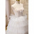 White Tulle Spaghetti Straps Flower Wedding Dress