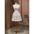 Ivory Tulle Straps Pearls Homecoming Dress