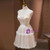 Ivory Tulle Straps Pearls Homecoming Dress