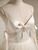 Ivory Tulle Satin Spaghetti Straps Pearls Homecoming Dress
