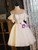 White Spaghetti Straps Tulle Lace Homecoming Dress