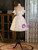 White Spaghetti Straps Tulle Lace Homecoming Dress