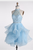 Queenly A-line High Neck Blue Short Prom Dress Homecoming Dresses With Beading