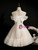 Ivory Tulle Appliques Pleats Homecoming Dress