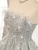 Gray Tulle Sequins Feather Homecoming Dress