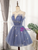 Blue Tulle Sequins Beading Homecoming Dress