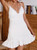 White Leisure Holiday Flounce Suspender Dress