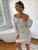 Off the Shoulder Bubble Sleeve Dress