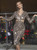 Leopard Print Sequins Backless Dress